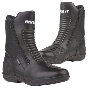 Bike It 'Preto' svart mellomlang motorsykkel boots