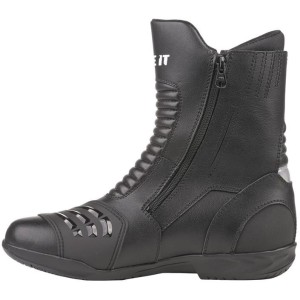 Bike It 'Preto' svart mellomlang motorsykkel boots