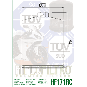 SORT OLJEFILTER HARLEY DAVIDSON RACING